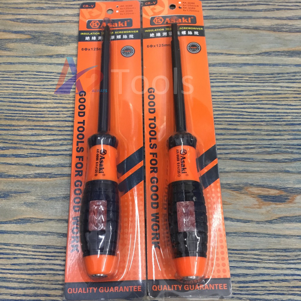 Combo Vít bake + dẹp cách điện và thử điện Asaki 6x125mm