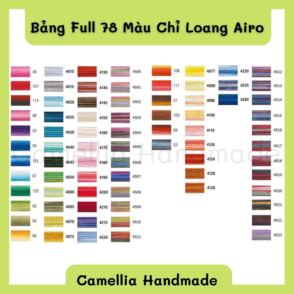 Chỉ Loang Airo Tép Lẻ Full 82 Mã Màu