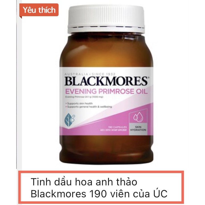 [Mẫu mới] VIÊN UỐNG TINH DẦU HOA ANH THẢO BLACKMORE EVENING PRIMROSE OIL CỦA ÚC