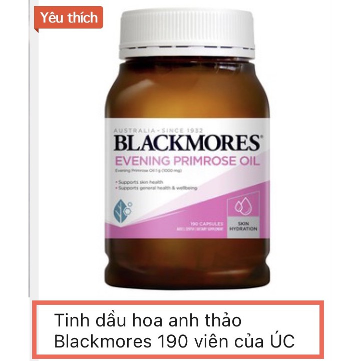 [Mẫu mới] VIÊN UỐNG TINH DẦU HOA ANH THẢO BLACKMORE EVENING PRIMROSE OIL CỦA ÚC