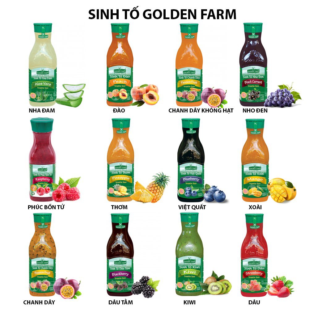 Sinh tố Golden Farm chai 1L