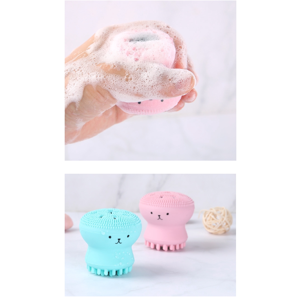 Cọ rửa mặt bằng silicon hình chú bạch tuộc xinh xắn | BigBuy360 - bigbuy360.vn
