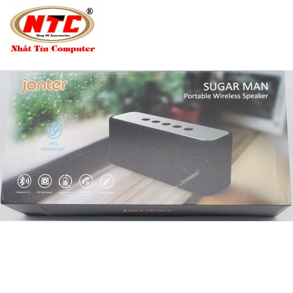 Loa bluetooth cao cấp Bugani Jonter Sugar Man - Âm thanh tuyệt vời (pin 2000mAh, công suất 10W) (Đen)