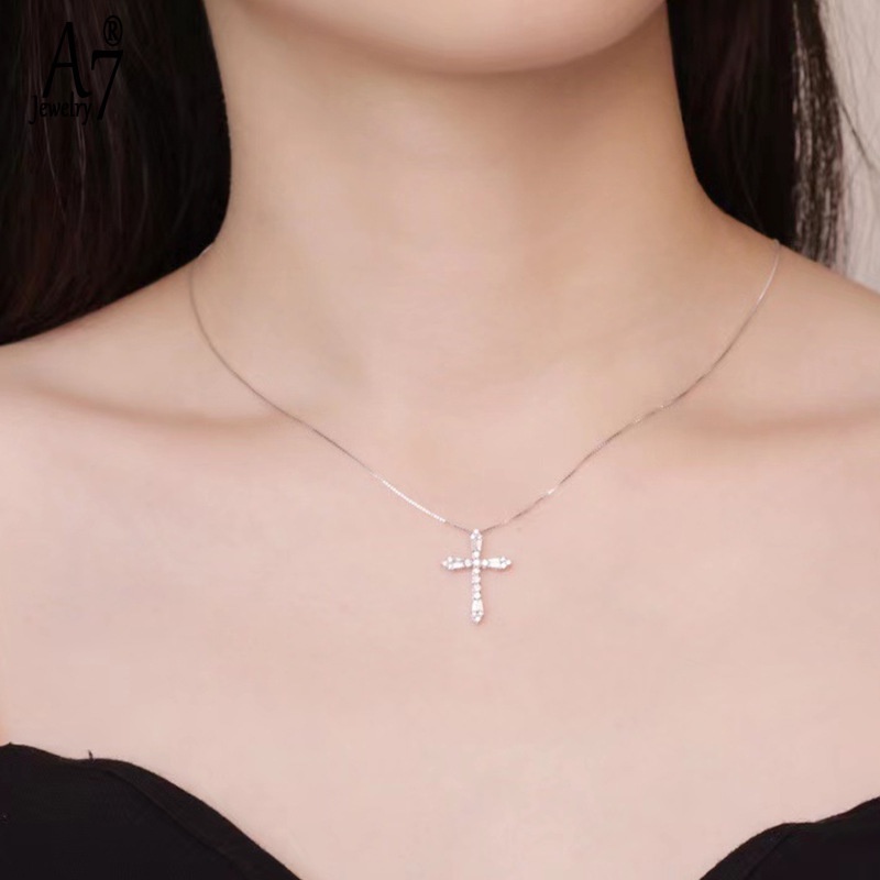 Vòng cổ Mặt Chữ T Mạ Vàng 18K A7 Thời Trang