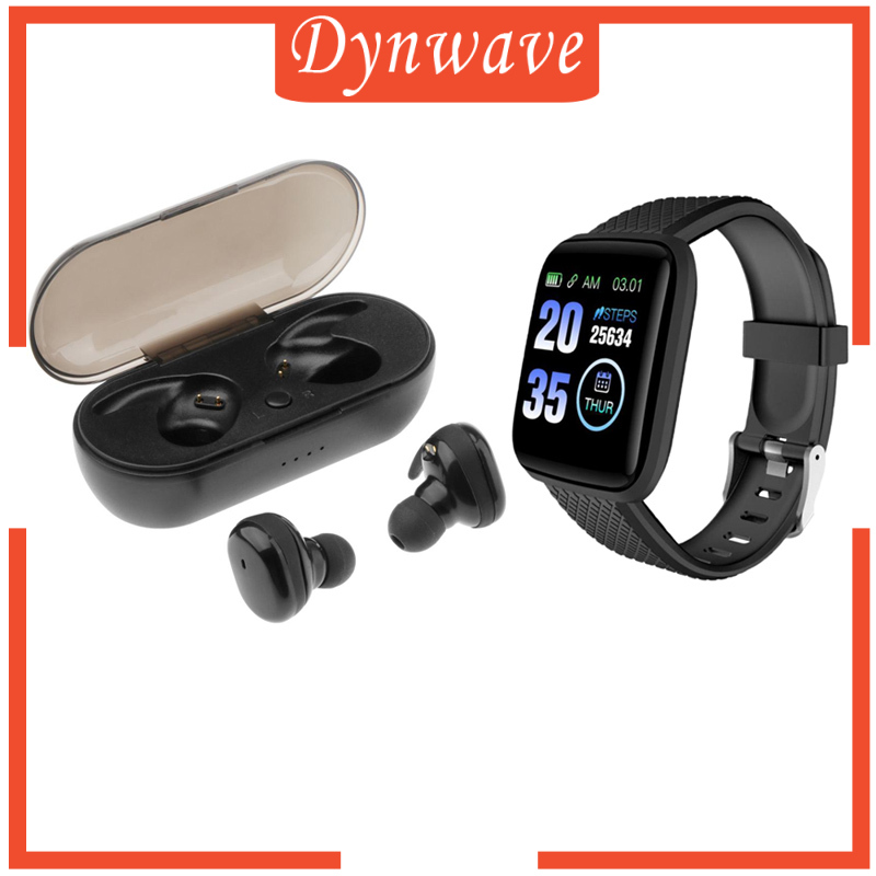 Đồng Hồ Thông Minh Dynwave 116 Plus + Y30 Bluetooth 5.0 Tws Đen