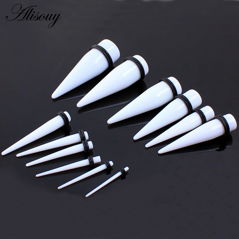 Alisouy 1 Cặp Dụng Cụ Nong Tai Màu Đen Bằng acrylic