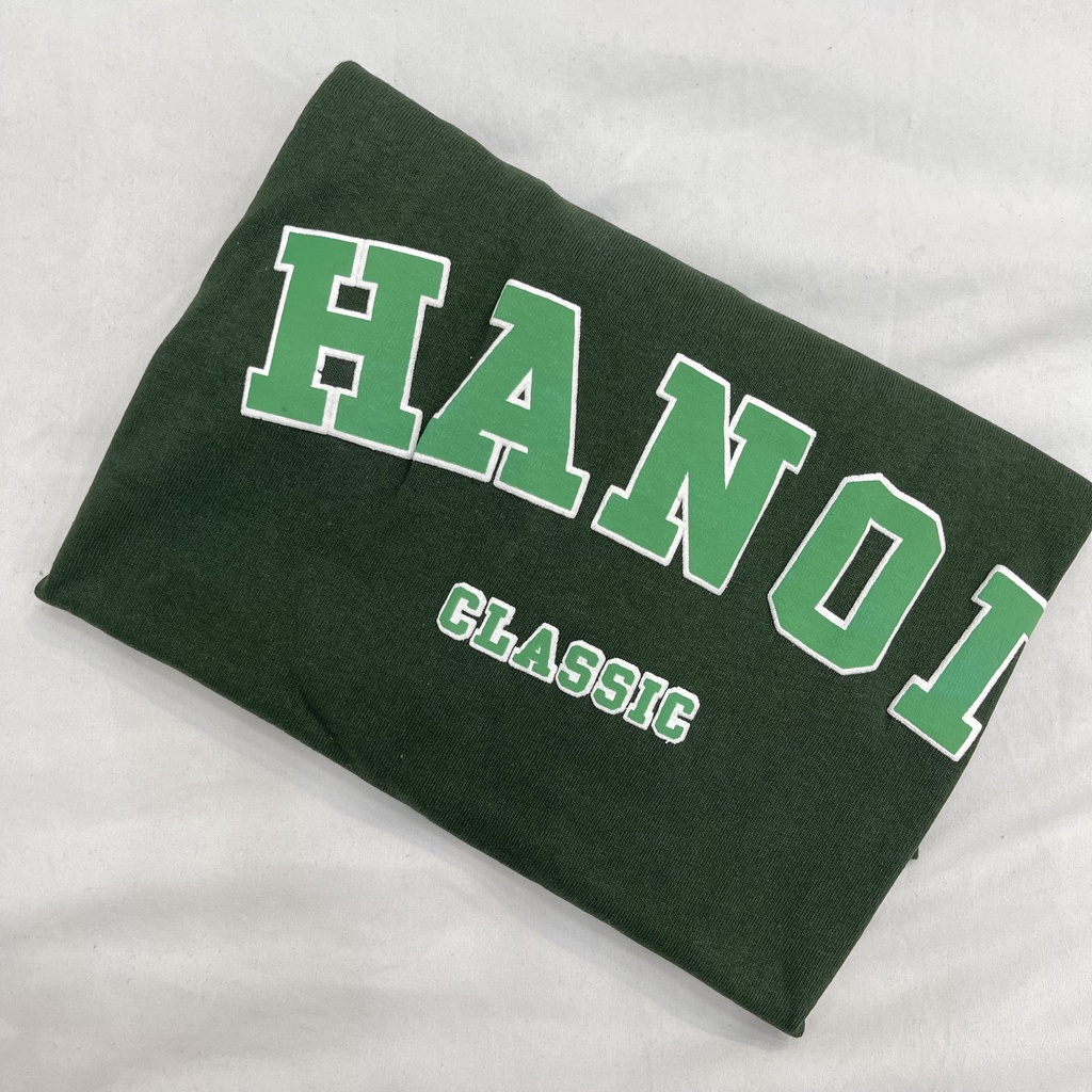 Áo thun 3158 tay lỡ nam nữ Hanoi, áo phông unisex form rộng cotton oversize- Linh Top