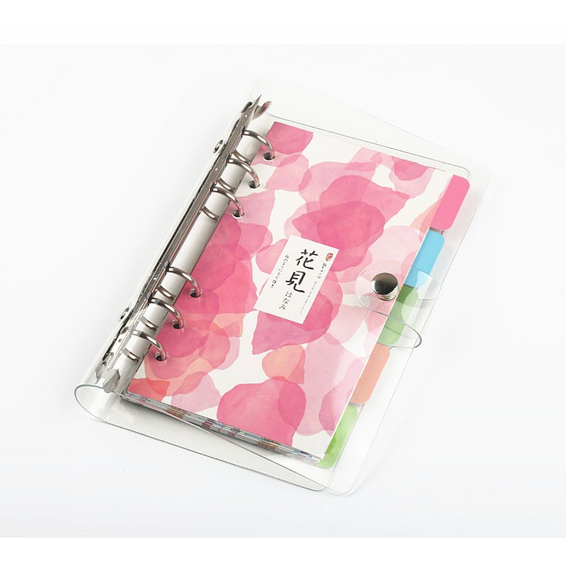 SỔ CÒNG XINH XẮN VĂN PHÒNG TIỆN DỤNG  BÌA NHỰA DẺO TRONG SUỐT SIZE A5, A6 , A7