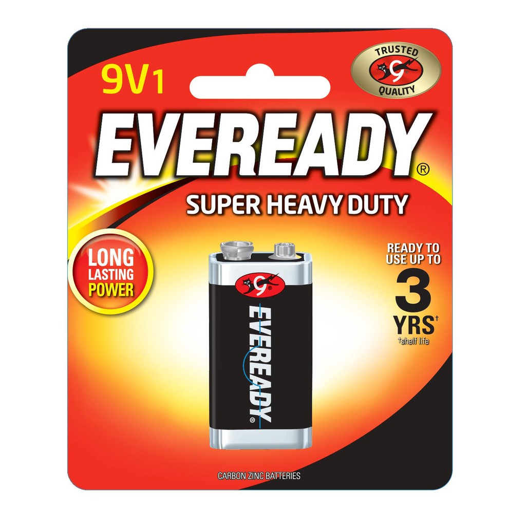 Pin Energizer Eveready Sup Heavy Duty 1222 BP1 9V 100193485