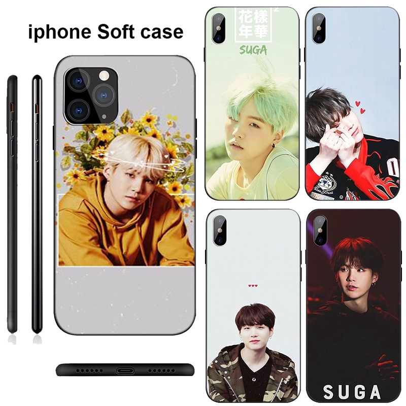 Ốp điện thoại mềm hình Suga BTS LU30 cho iPhone X XR Xs Max 6 6s 7 8 Plus 5 5s New SE SE2 2020