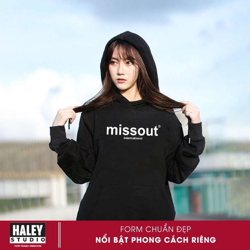 Áo Hoodie MISSOUT cute Nam Nữ HALEY unisex Chất nỉ bông đẹp thu đông phong cách Hàn Quốc cá tính mã HD266