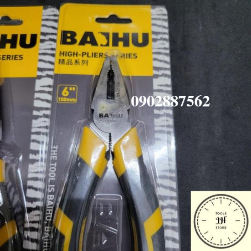 kìm 6inch BAIHU hàng cao cấp thép hrc54 (kìm bằng, kìm cắt, kìm nhọn)