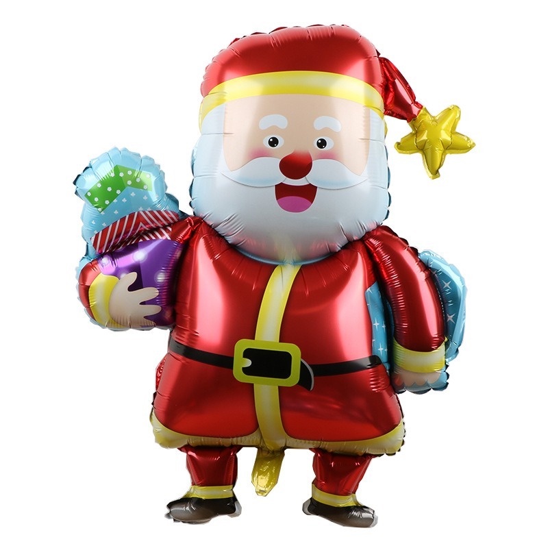 Bong bóng lá nhôm hình ông già noel/người tuyết/tuần lộc trang trí giáng sinh