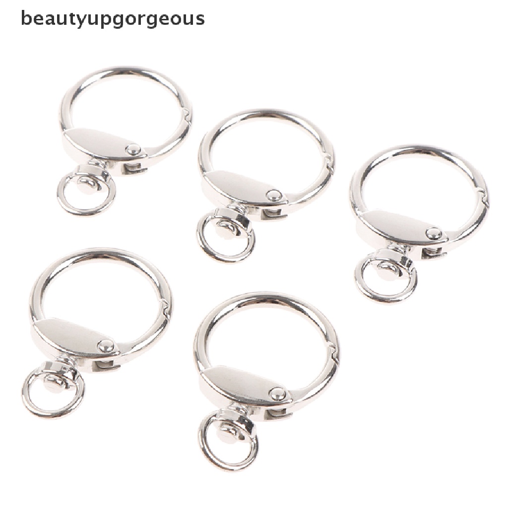 [Beautyupgorgeous] Set 5 Kẹp Móc Khóa Tôm Hùm Dạng Xoay Bằng Kim Loại