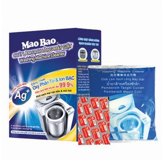 Bột tẩy vệ sinh lồng máy giặt mao bao chứa ion bạc 306g