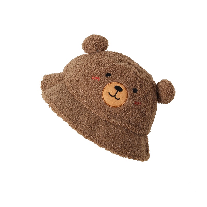 Mũ beanie Tai Bèo Dày Dặn Giữ Ấm Chống Gió Hình Gấu Dễ Thương Cho Bé Trai Và Gái