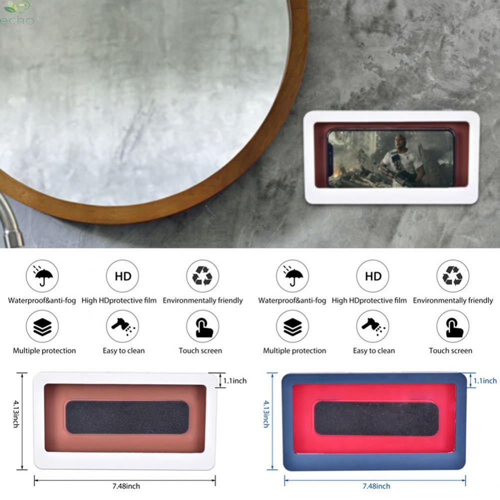 ECHO~Giá đỡ điện thoại gắn tường chống sương mù chống thấm nước có thể chạm cảm ứng