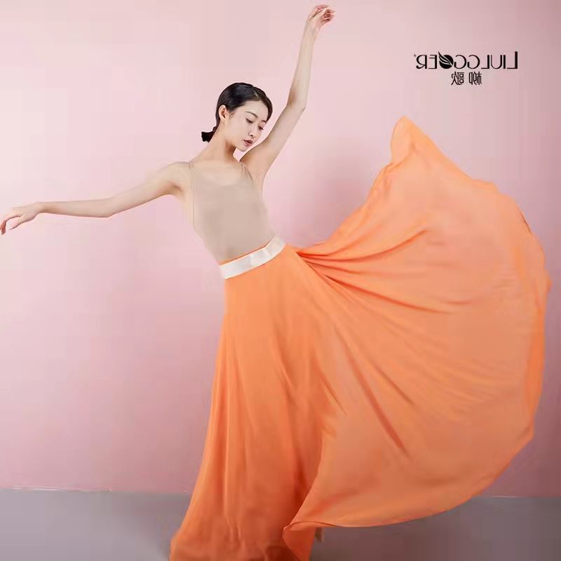 [M &amp; E] Váy Múa Ba Lê Hai Lớp Xoay 720 Độ Cỡ Lớn Phong Cách Trung Hoa Nhẹ Nhàng