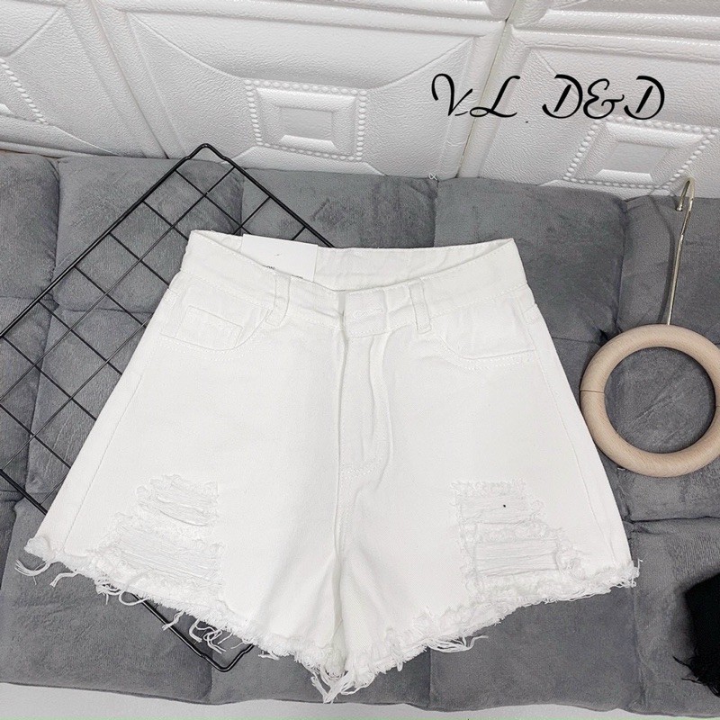 Quần short đen trắng rách siêu đẹp QS2015 - NhiNhi shop | BigBuy360 - bigbuy360.vn