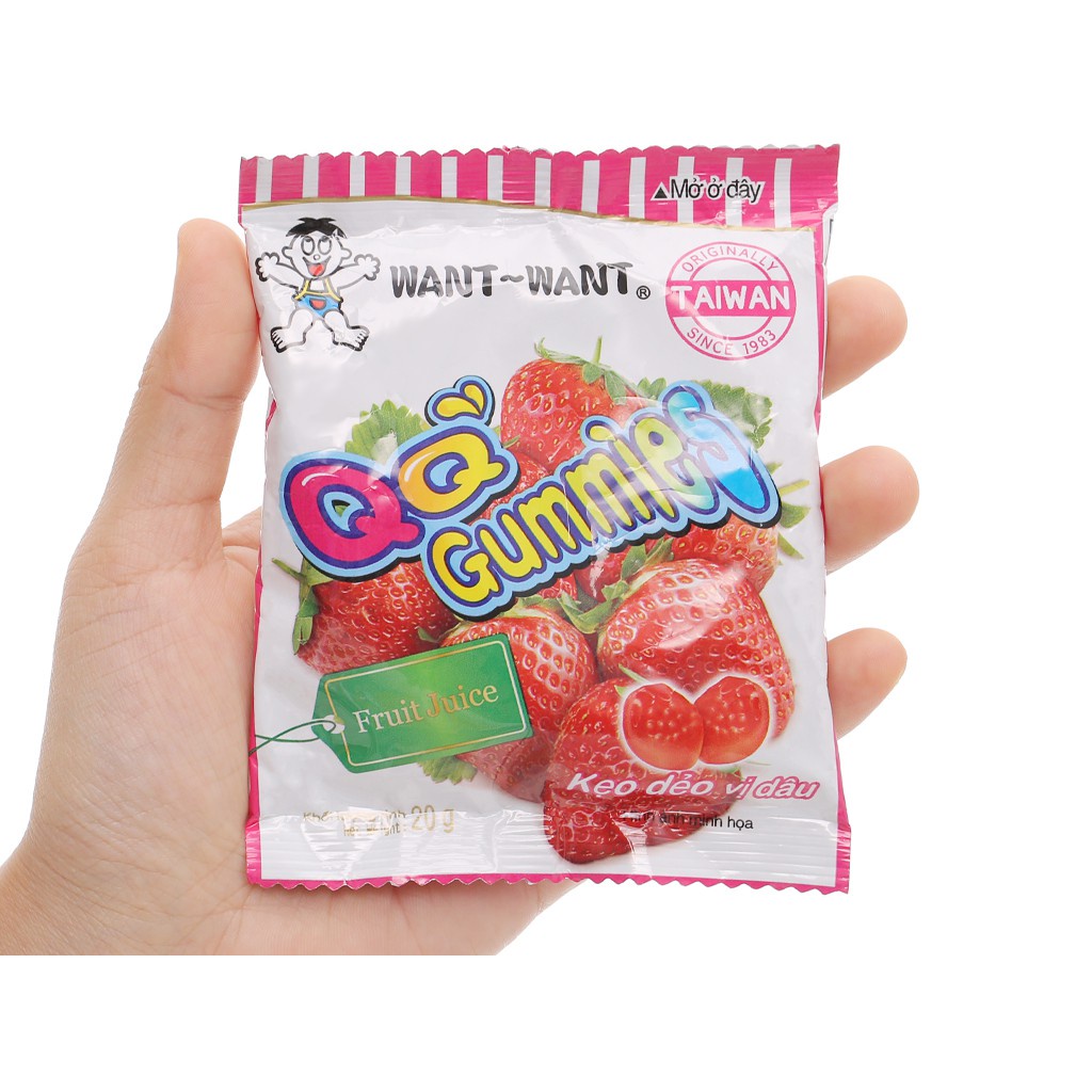 Kẹo dẻo Gummies - Vị dâu - Loại 20g