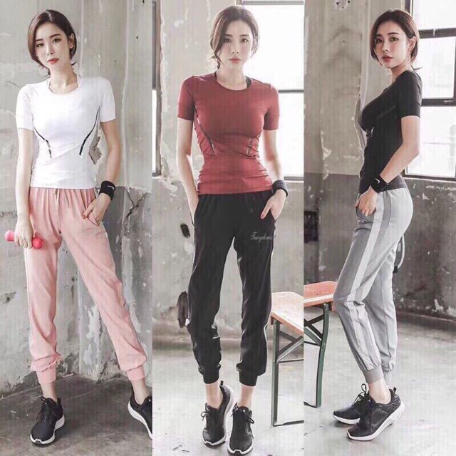 Quần Dài Jogger Có Túi Thể Thao Unisex Đồ Tập Gym,Yoga (3 màu Không Áo)