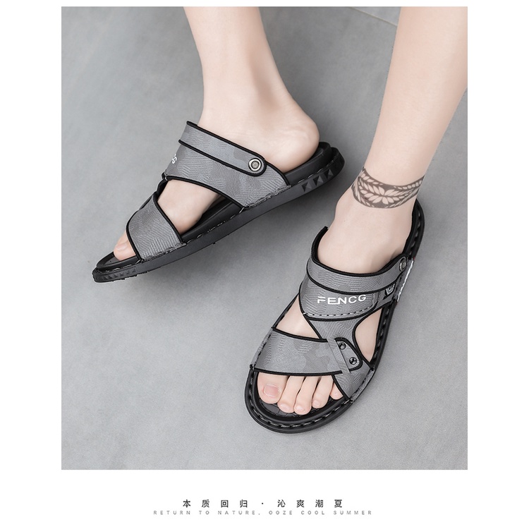 Giày sandal nam đi học đi chơi cá tính thoáng khí chống trơn trượt G13
