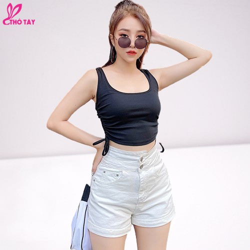 [Mã BMBAU50 giảm 7% đơn 99K] Áo Ba Lỗ Thiết Kế Dây Rút Hai Bên - THỎ TÂY