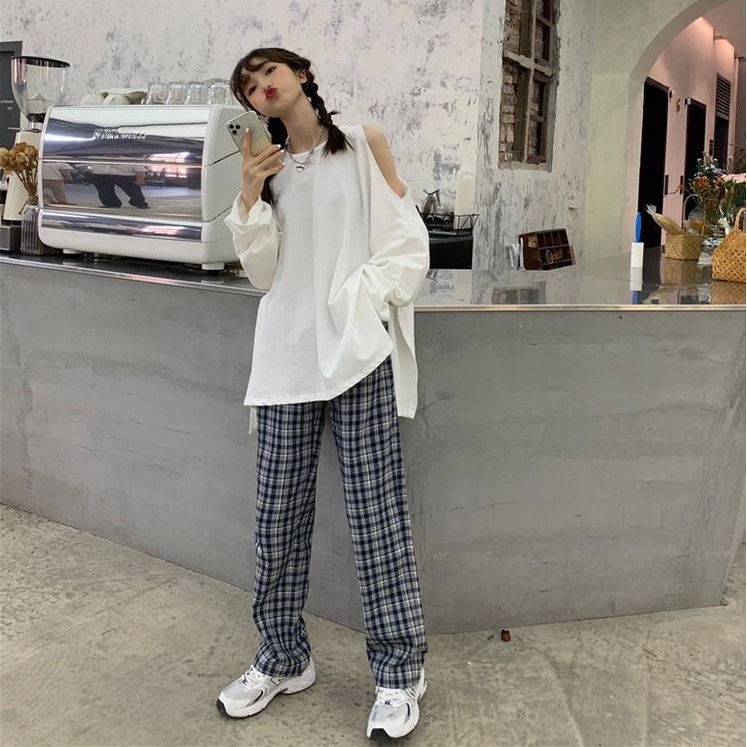 Áo Khoét Vai Vạt Xẻ Lệch Tầng 🦋 Áo Thun Dài Tay Dáng Rộng 3 Màu 🦋