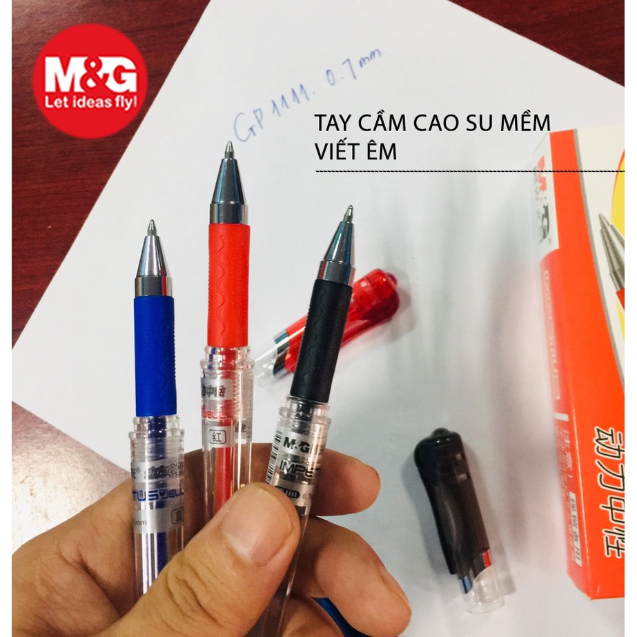 Bút gel nước M&G GP1111 ngòi 0.7mm / Bút 1111 có ruột 6128 thay thế