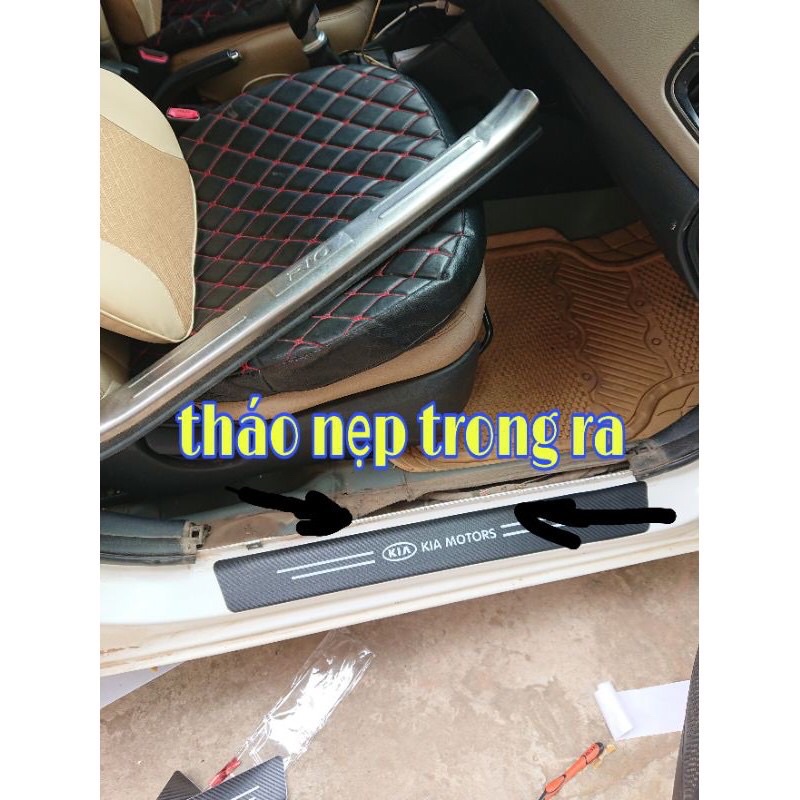 Nẹp Dán Vân Carbon Chống Trầy Xước Bảo Vệ Bậc Cửa Xe Hơi/ Bảo Vệ Cốp Sau Xe Hơi Cho Nhiều Hãng Xe