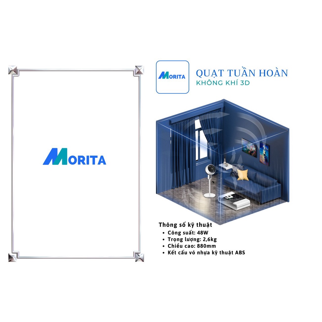 Quạt Tuần Hoàn Không Khí Morita Kiểu Dáng Cây Đứng Hiện Đại Sang Trọng Chính Hãng Morita Bảo Hành 1 Năm