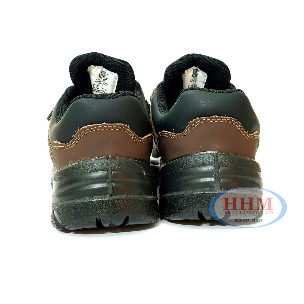 Giày bảo hộ Xincaihong màu nâu, da ngựa siêu bền, chống đinh, chống va đập