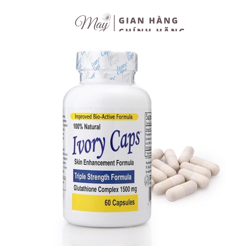 Viên Uống Trắng Da Ivory Caps Glutathione Complex 1500mg (Lọ 60 Viên)