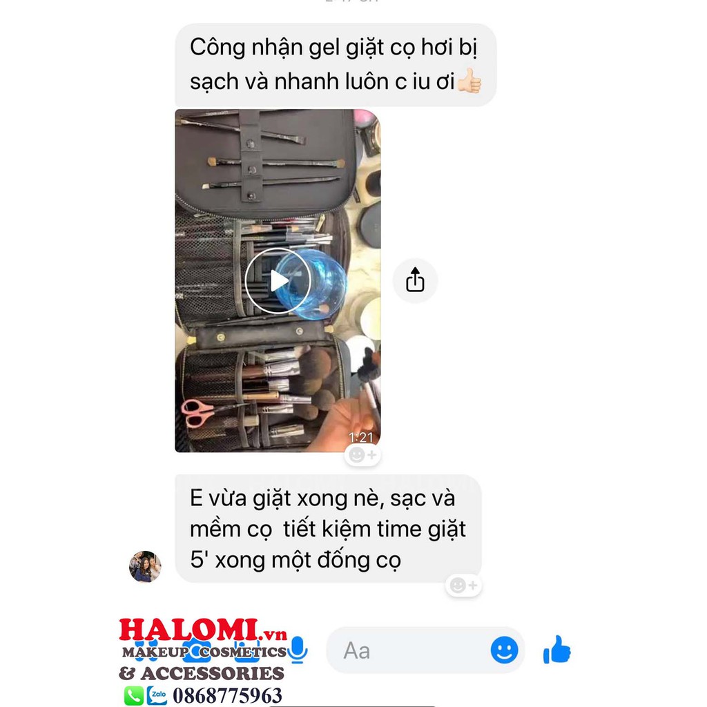 Nước giặt cọ Celin dung dịch vệ sinh dụng cụ makeup