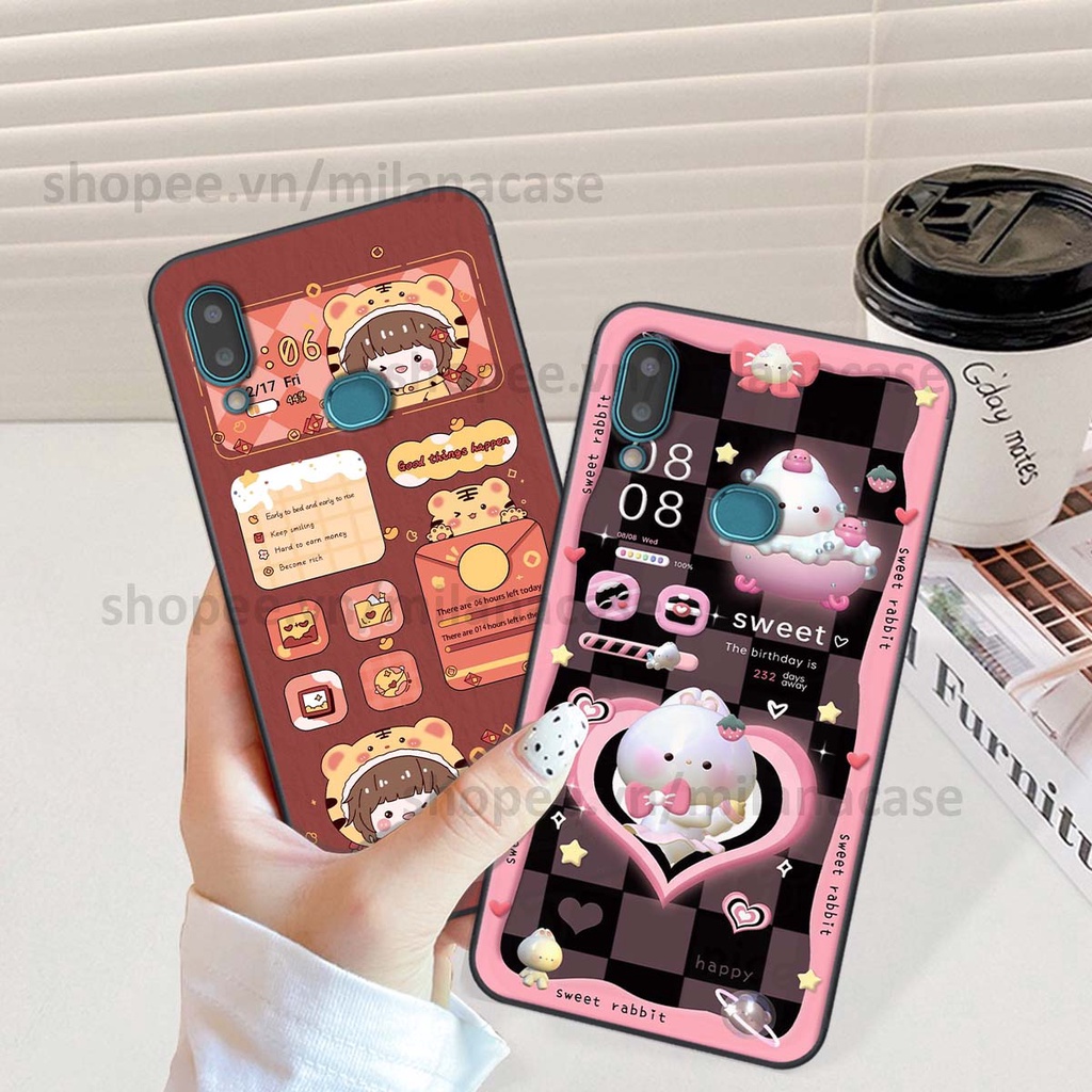 Ốp Samsung A10s hình đồng hồ icon gấu mèo cute cực dễ thương ngộ nghĩnh