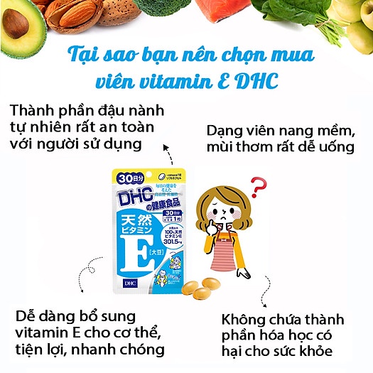 Viên uống DHC Bổ Sung Vitamin E Nhật Bản 30 Ngày (30 Viên)