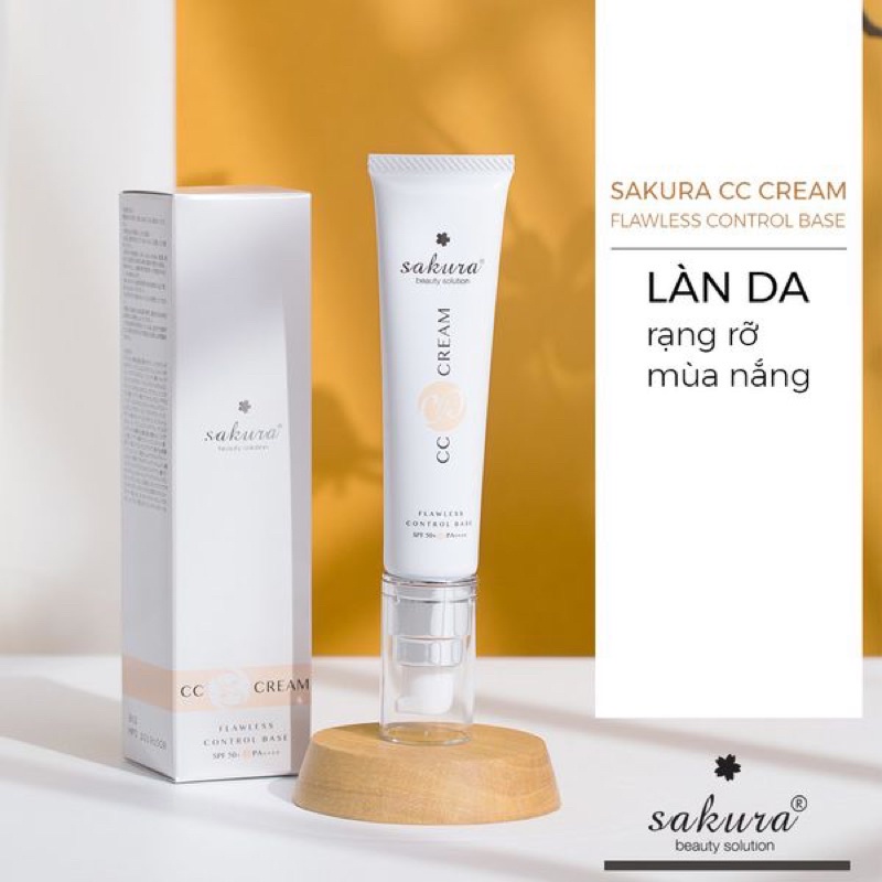 Kem trang điểm CC Cream Sakura Flawless Control Base SPF50+ PA++++ 40ml