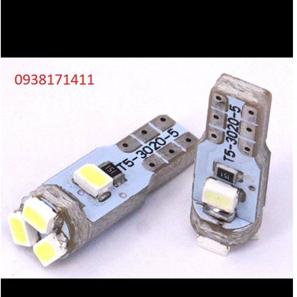 Led T5 (1 cặp) loại 5 chip led sáng đều 12V và 24V cho xe máy xe tải