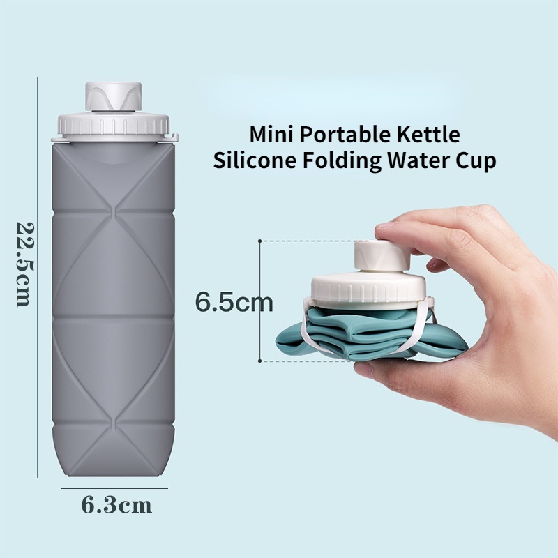 Ly Uống Nước Bằng Silicone Thiết Kế Gấp Gọn Tiện Lợi Cho Dã Ngoại