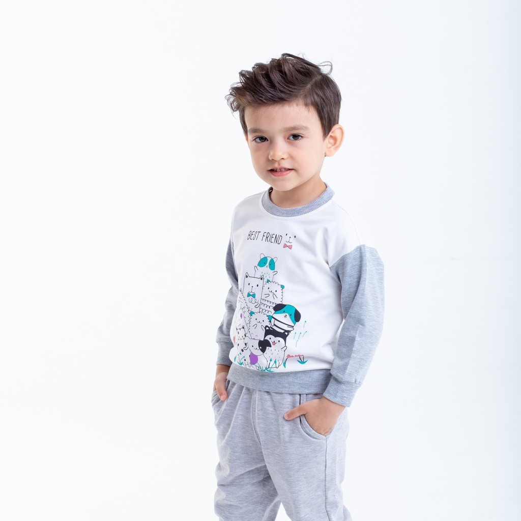 Áo nỉ Unisex dài tay cho bé trai bé gái hàng cao cấp UA45