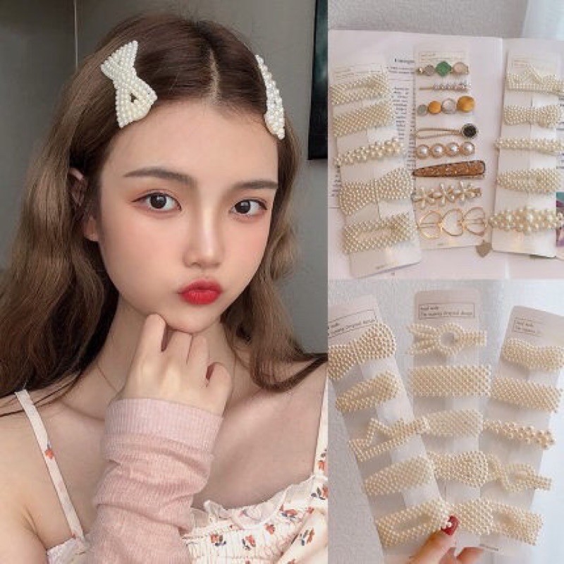 Kẹp Tóc Mái Đính Đá Hàn Quốc