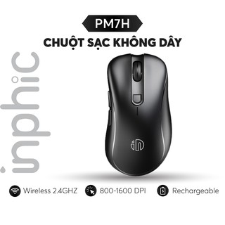 Chuột Sạc Không Dây INPHIC PM7H 2.4G 800-1200-1600 DPI Dùng Cho Máy Tính PC Laptop,... - Chính Hãng