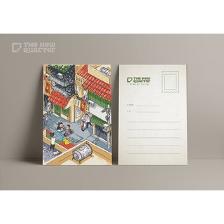 Thiệp postcard Bình Dị Hà Nội - Khu tập thể