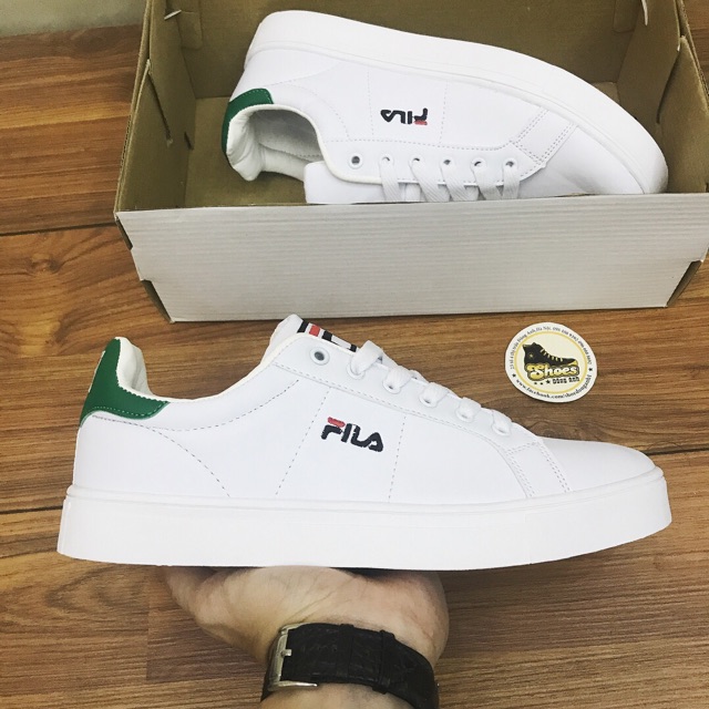 Giày thể thao Fila logo thêu hàng hộp + dây sơ cua