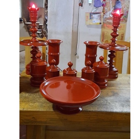 Bộ Đài Nến Gỗ Tự Nhiên cao cấp 10 món(Có Bán Rời Từng sản phẩm)