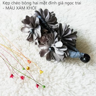 [Xả hàng] Kẹp chéo bông 2 mặt.kẹp lớn Handmade [ẢNH THẬT]