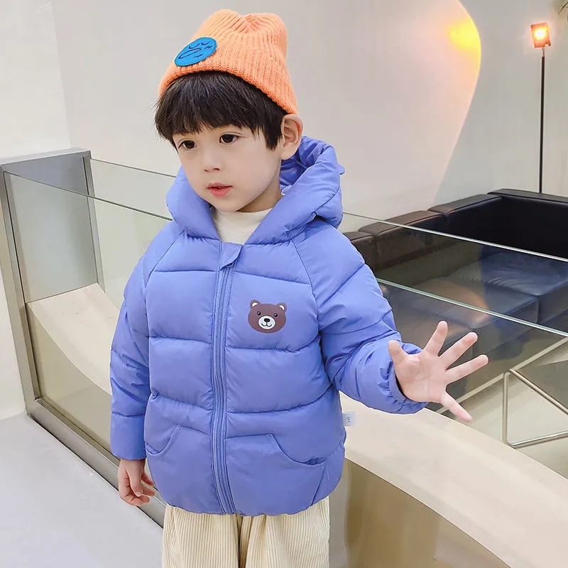 Áo Khoác Phao Có Nón Giữ Ấm Cho Bé Gái 2-7 Tuổi