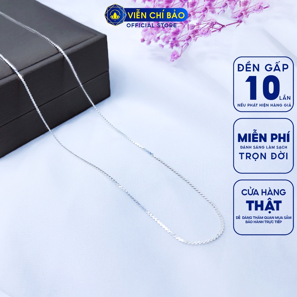 Dây chuyền bạc nữ xoắn móc chữ S chất liệu bạc S925 thời trang phụ kiện trang sức nữ Viễn Chí Bảo D400145
