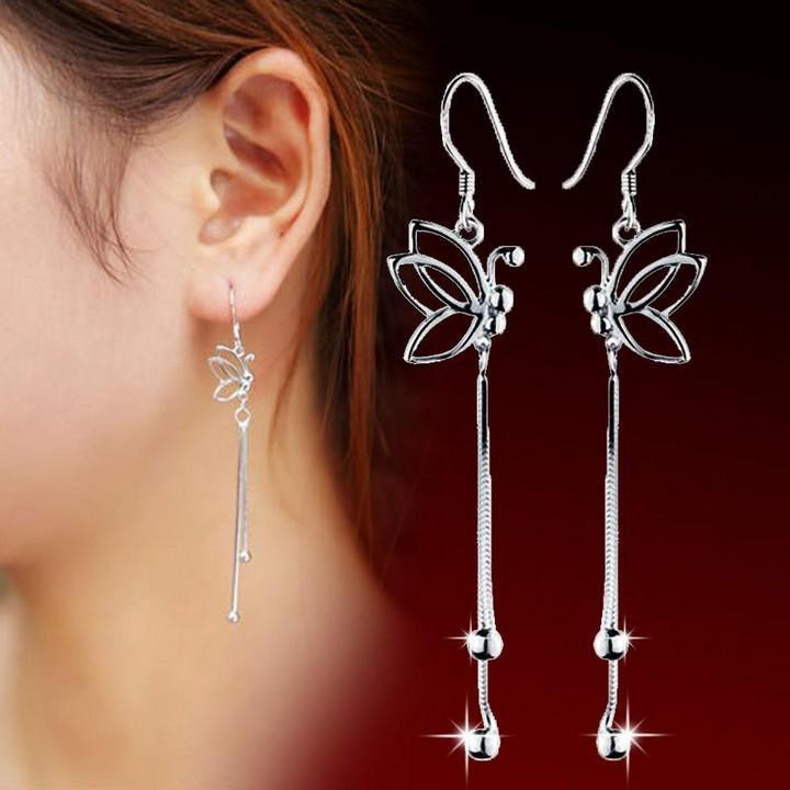 Khuyên tai bướm thần kỳ phong cách bông tai Hàn Quốc dễ thương xinh xắn thiết kế mới lạ độc đáo