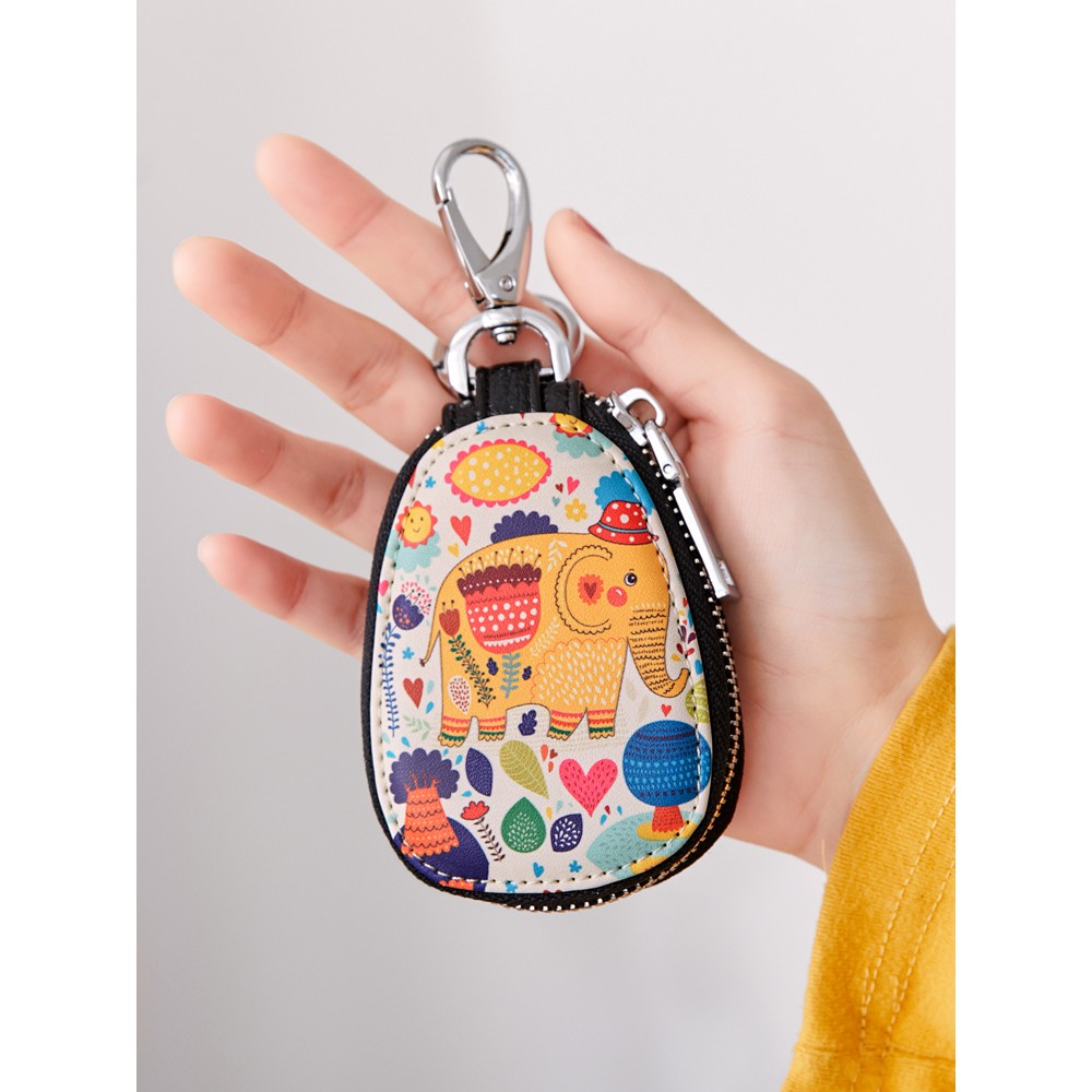 Túi móc chìa khoá xe hơi có khoá kéo in hoạ tiết graffiti dễ thương xinh xắn | BigBuy360 - bigbuy360.vn